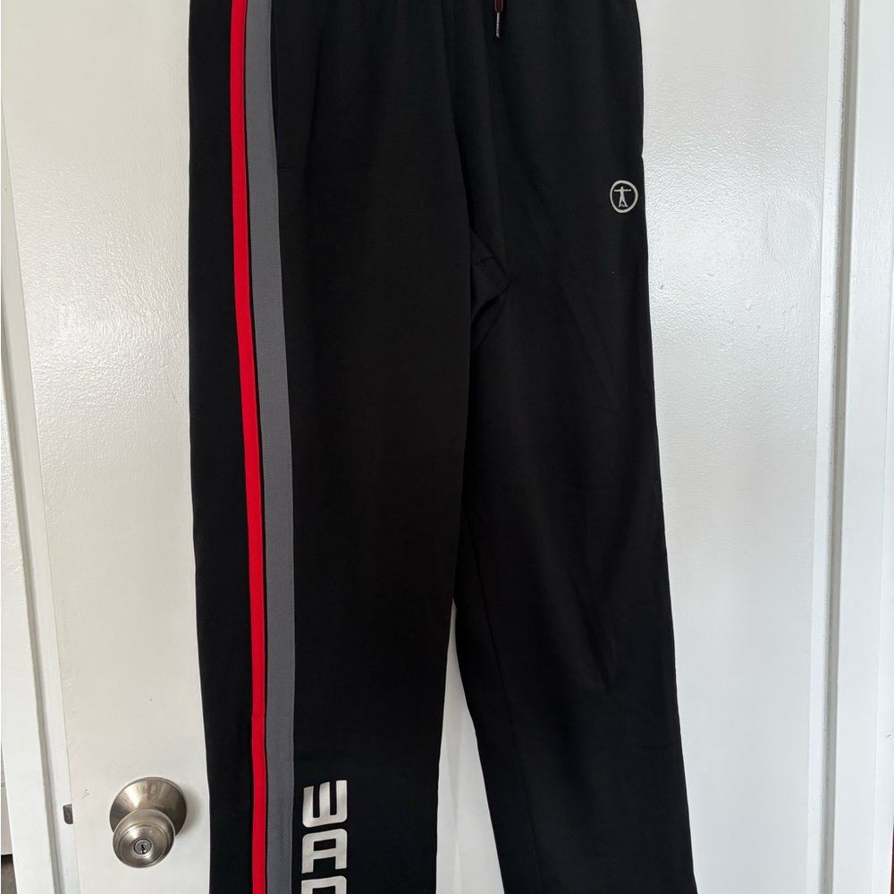 Black and Red Dwayne Wade Track Pants